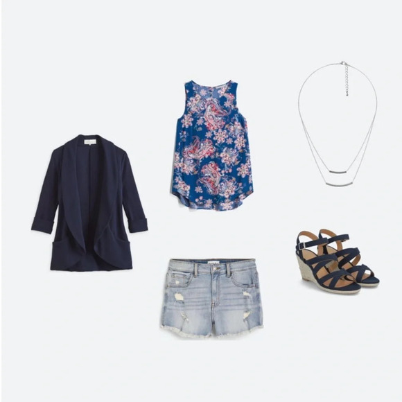 Daniel Rainn for Anthropologie Albado Blue Crew Neck Sleeveless Top Size Smalll - Picture 8 of 10